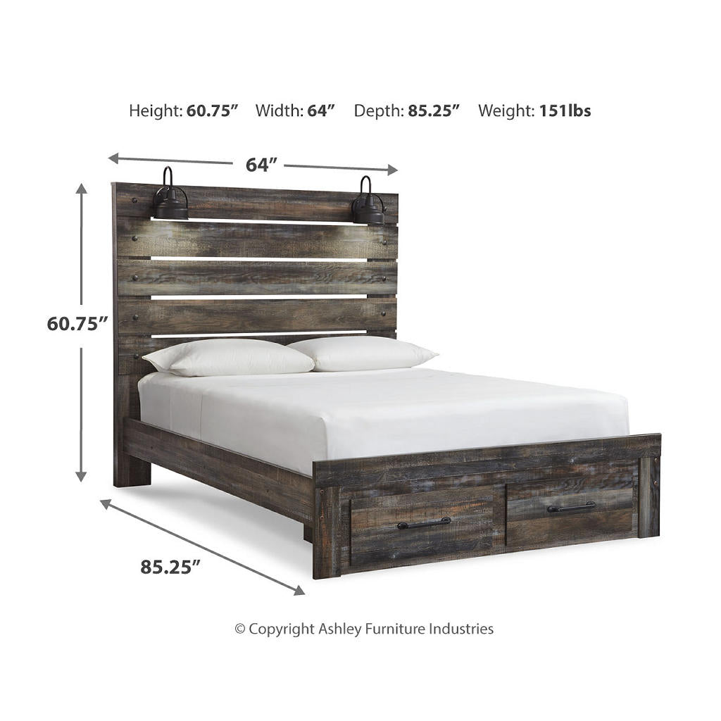 Drystan Queen Panel Bed with 2 Storage Drawers Signature Design by Ashley® Bedroom