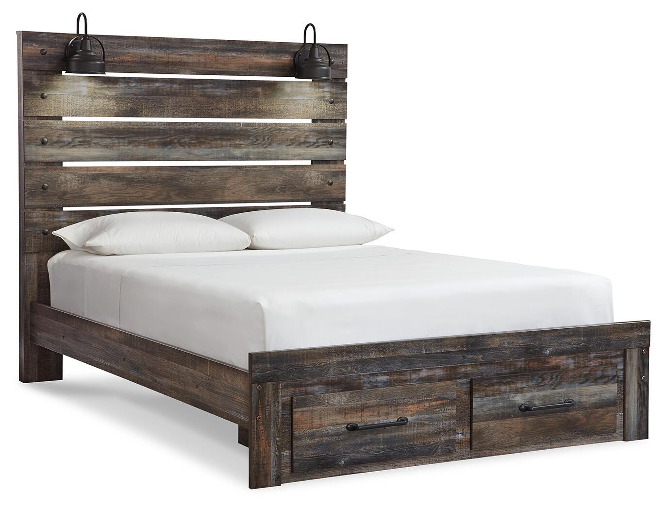 Drystan Queen Panel Storage Bed, Dresser, Mirror, Chest and 2 Nightstands
