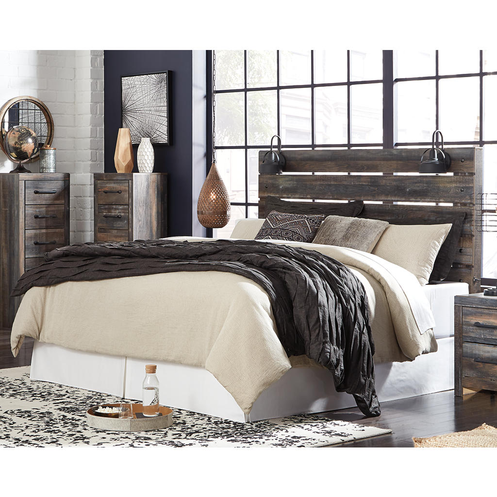 Drystan King Panel Headboard with Metal Frame, Dresser, Mirror, and Nightstand Signature Design by Ashley® Uncategorized