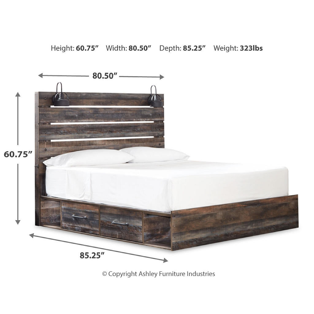Drystan King Panel Bed with 4 Storage Drawers Signature Design by Ashley® Bedroom