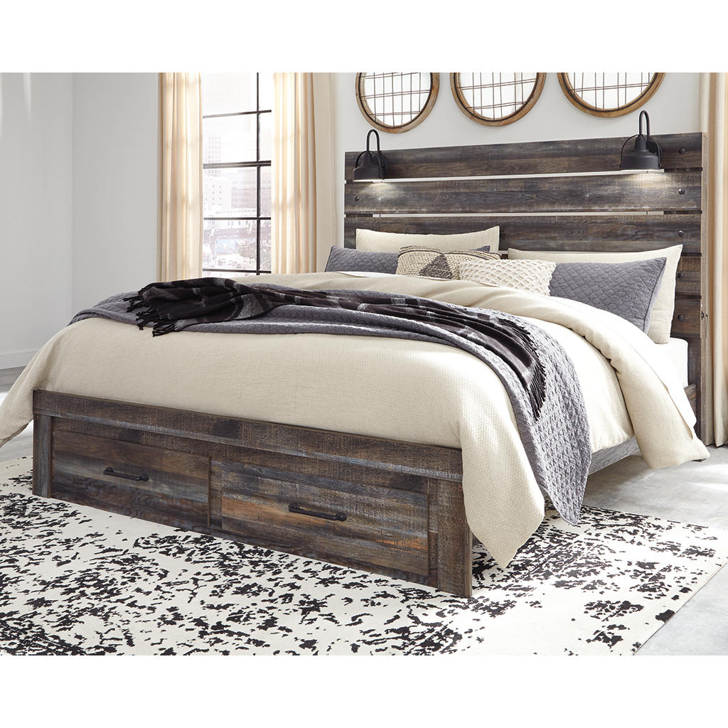Drystan King Panel Storage Bed, Dresser, Mirror and Nightstand Signature Design by Ashley® Uncategorized