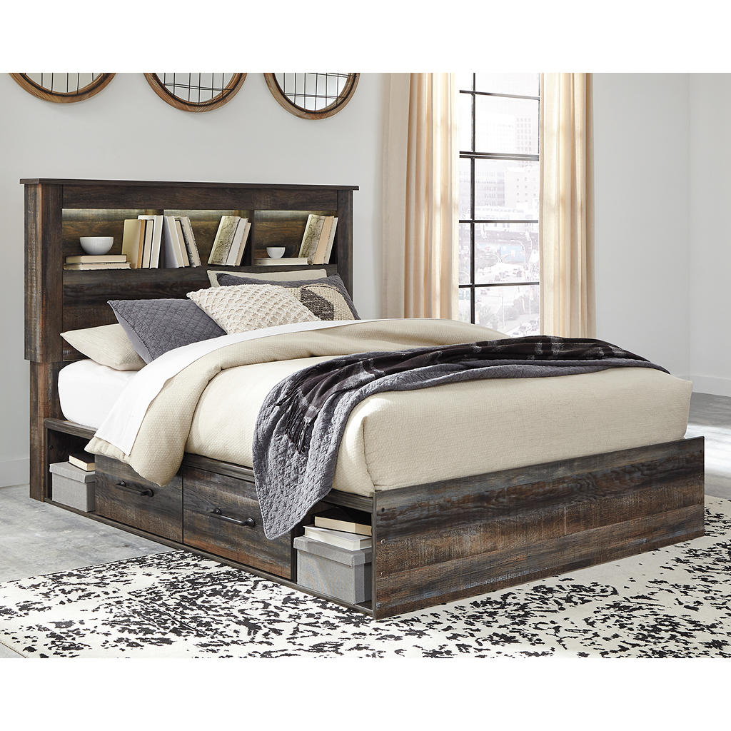 Drystan Queen Bookcase Storage Bed, Dresser, Mirror and 2 Nightstands Signature Design by Ashley® Uncategorized