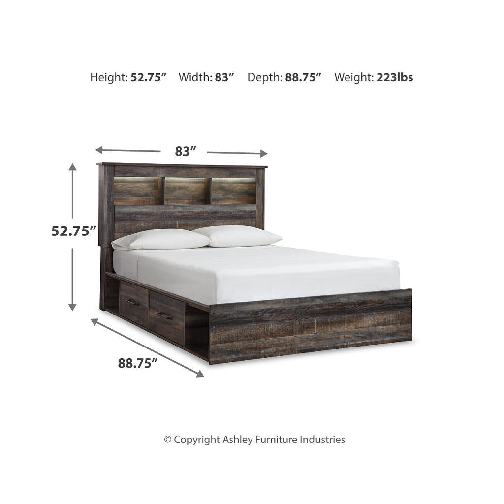 Drystan Queen Bookcase Bed with 2 Storage Drawers Signature Design by Ashley® Bedroom