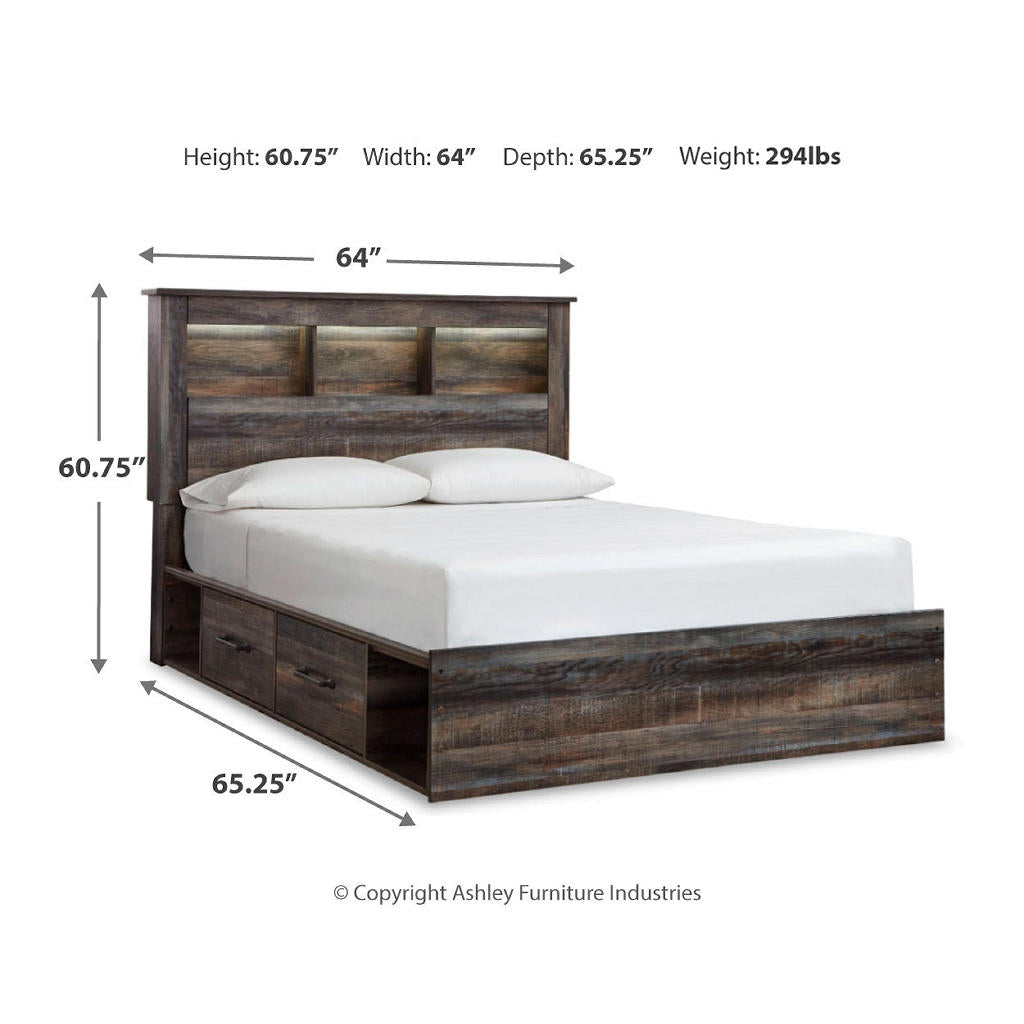 Drystan Queen Bookcase Storage Bed, Dresser, Mirror, Chest and 2 Nightstands Signature Design by Ashley® Uncategorized