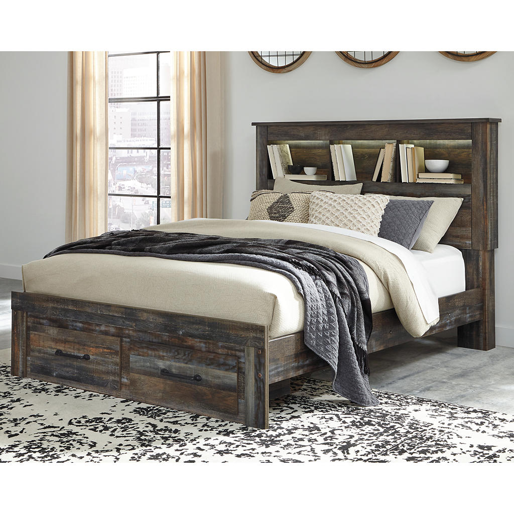 Drystan Queen Bookcase Bed with 2 Storage Drawers Signature Design by Ashley® Bedroom