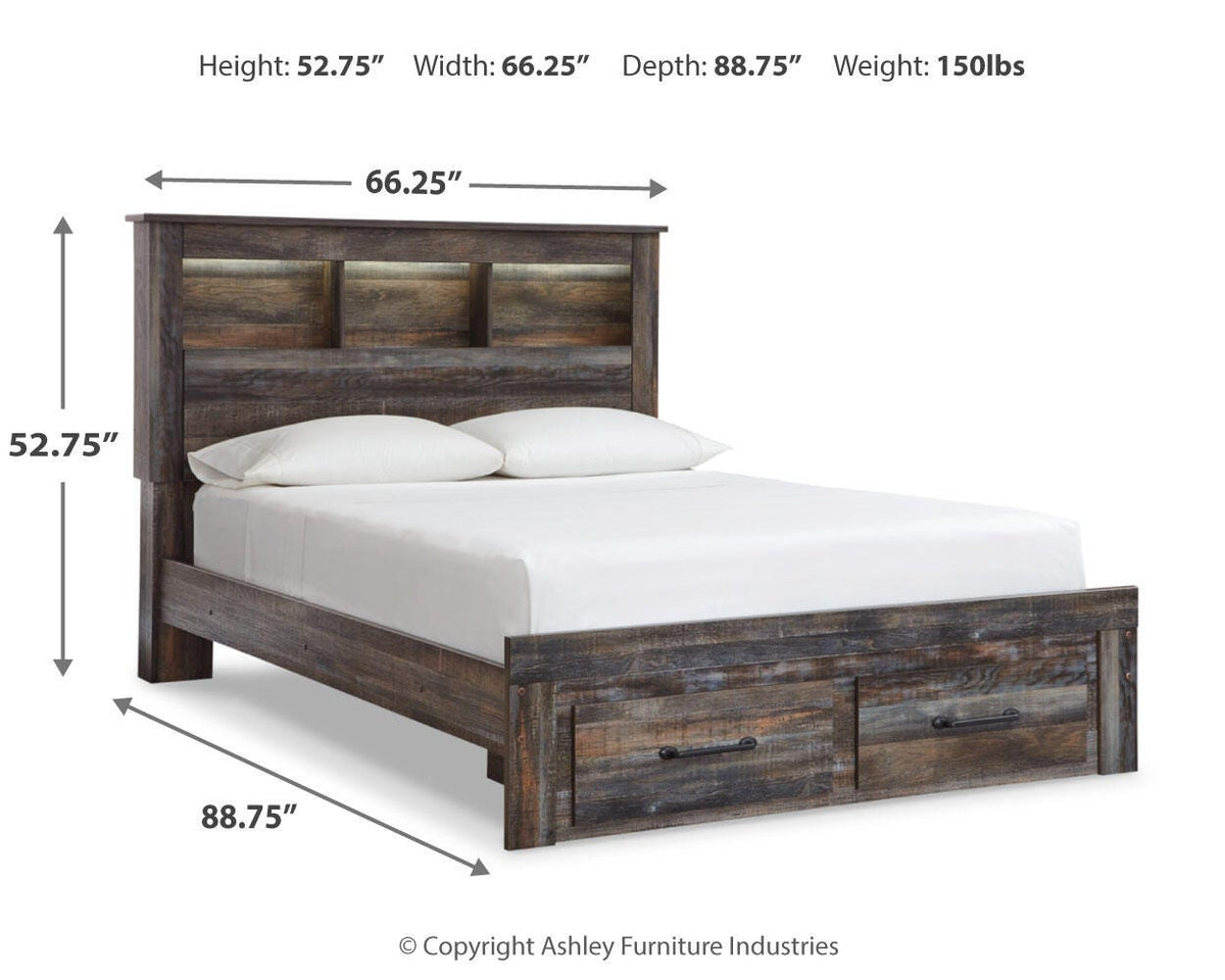 Drystan Queen Bookcase Storage Bed, Dresser and Mirror — 3-Piece Signature Design by Ashley® Bedroom