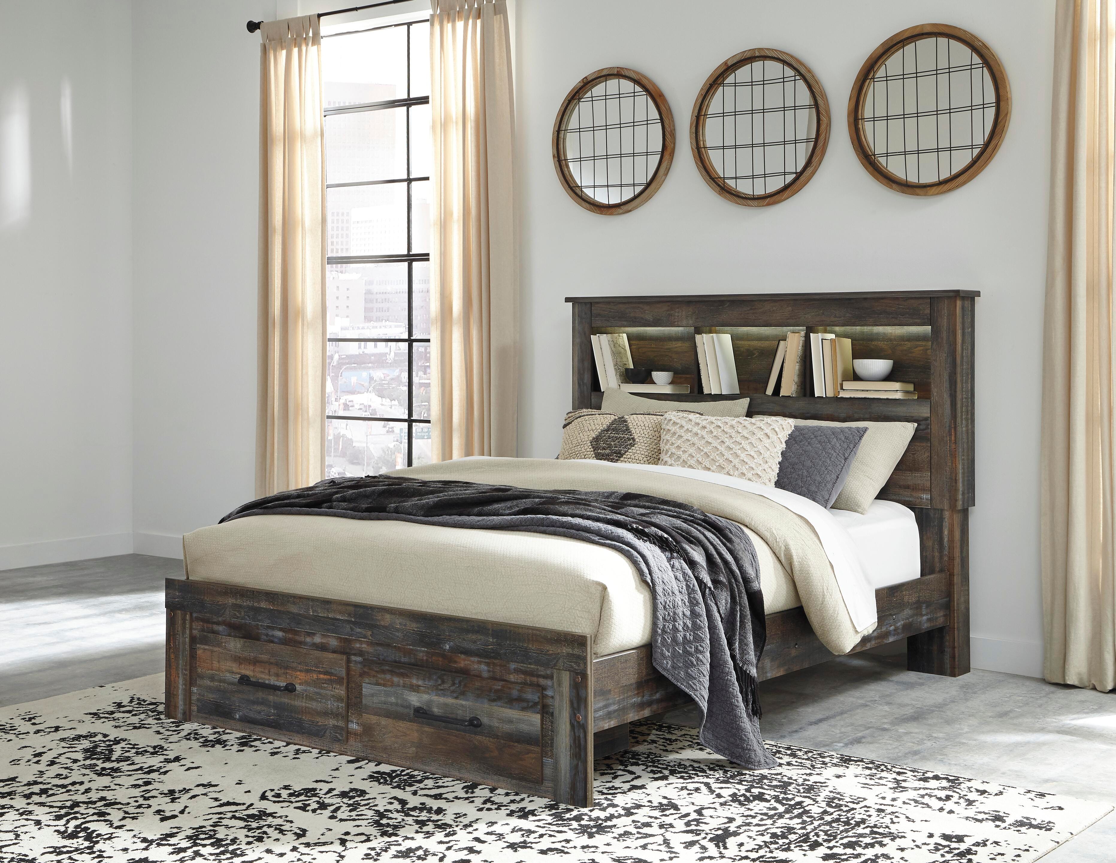Drystan Queen Bookcase Storage Bed, Dresser and Mirror — 3-Piece Signature Design by Ashley® Bedroom