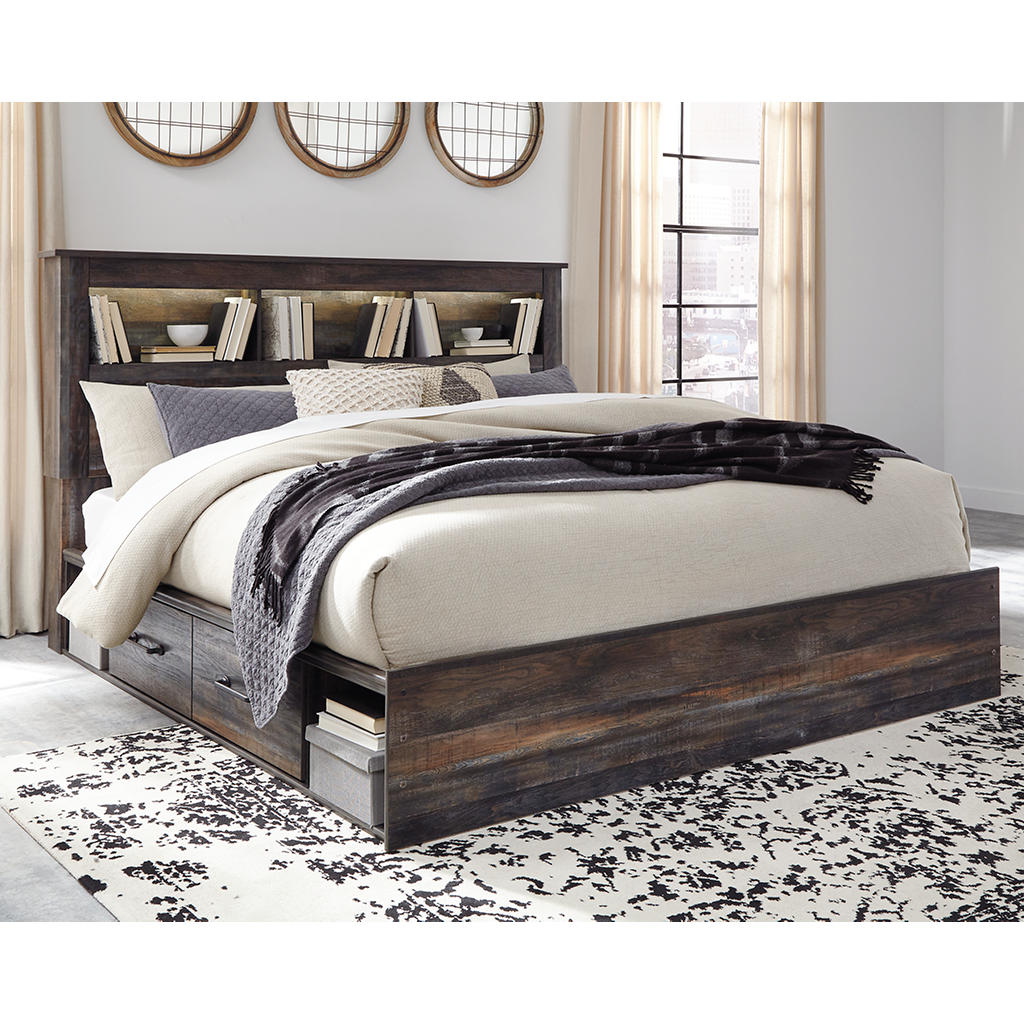 Drystan King Bookcase Bed with 2 Storage Drawers Signature Design by Ashley® Bedroom