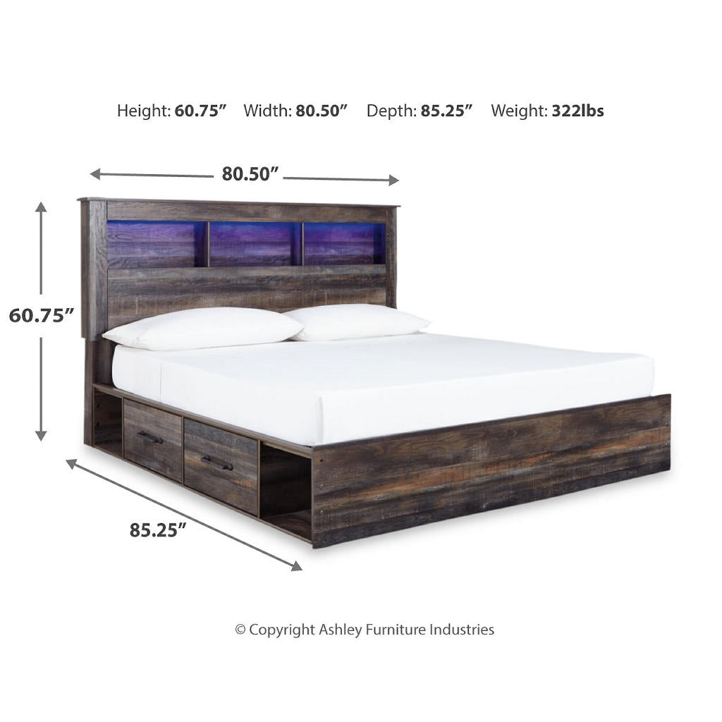 Drystan King Bookcase Bed with 4 Storage Drawers Signature Design by Ashley® Bedroom