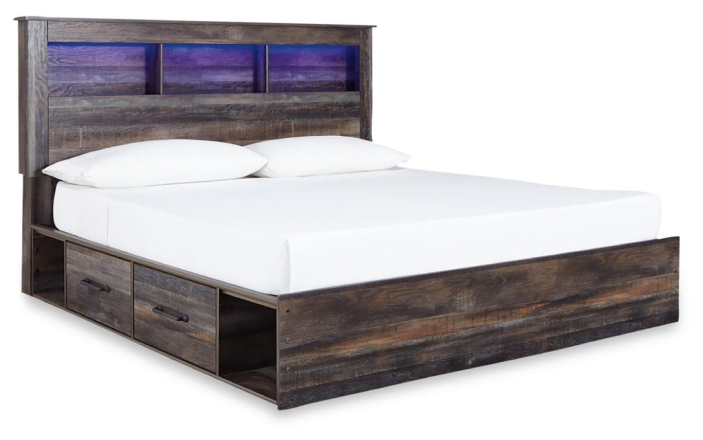 Drystan King Storage Bed, Dresser, Mirror and Nightstand — Platform