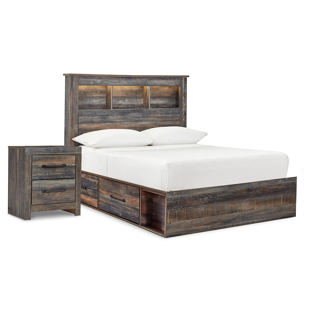 Drystan Full Bookcase Bed with 2 Sided Storage and Nightstand Signature Design by Ashley® Uncategorized