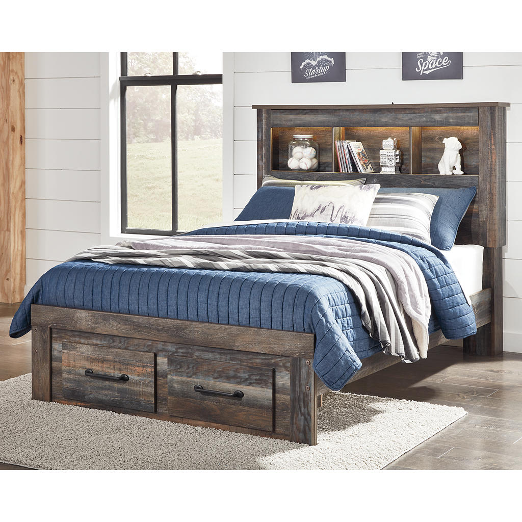 Drystan Full Bookcase Bed with 2 Storage Drawers Signature Design by Ashley® Storage