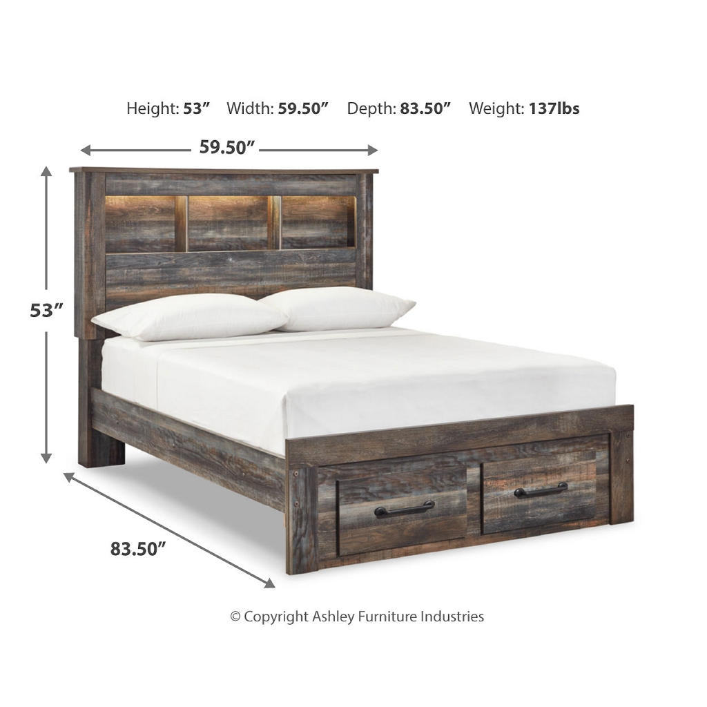 Drystan Full Bookcase Bed with 2 Storage Drawers Signature Design by Ashley® Storage