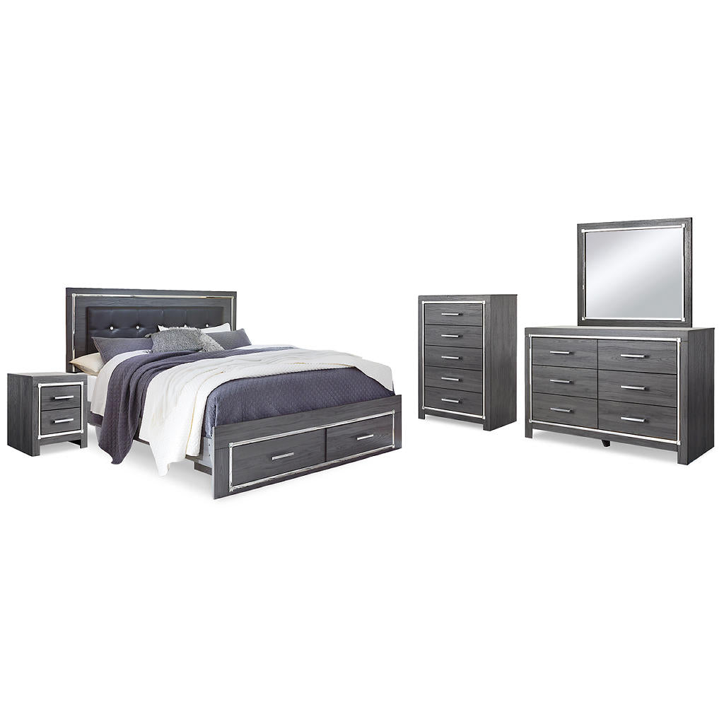 Lodanna King Upholstered Storage Bed, Dresser, Mirror, Chest and Nightstand Signature Design by Ashley® Uncategorized