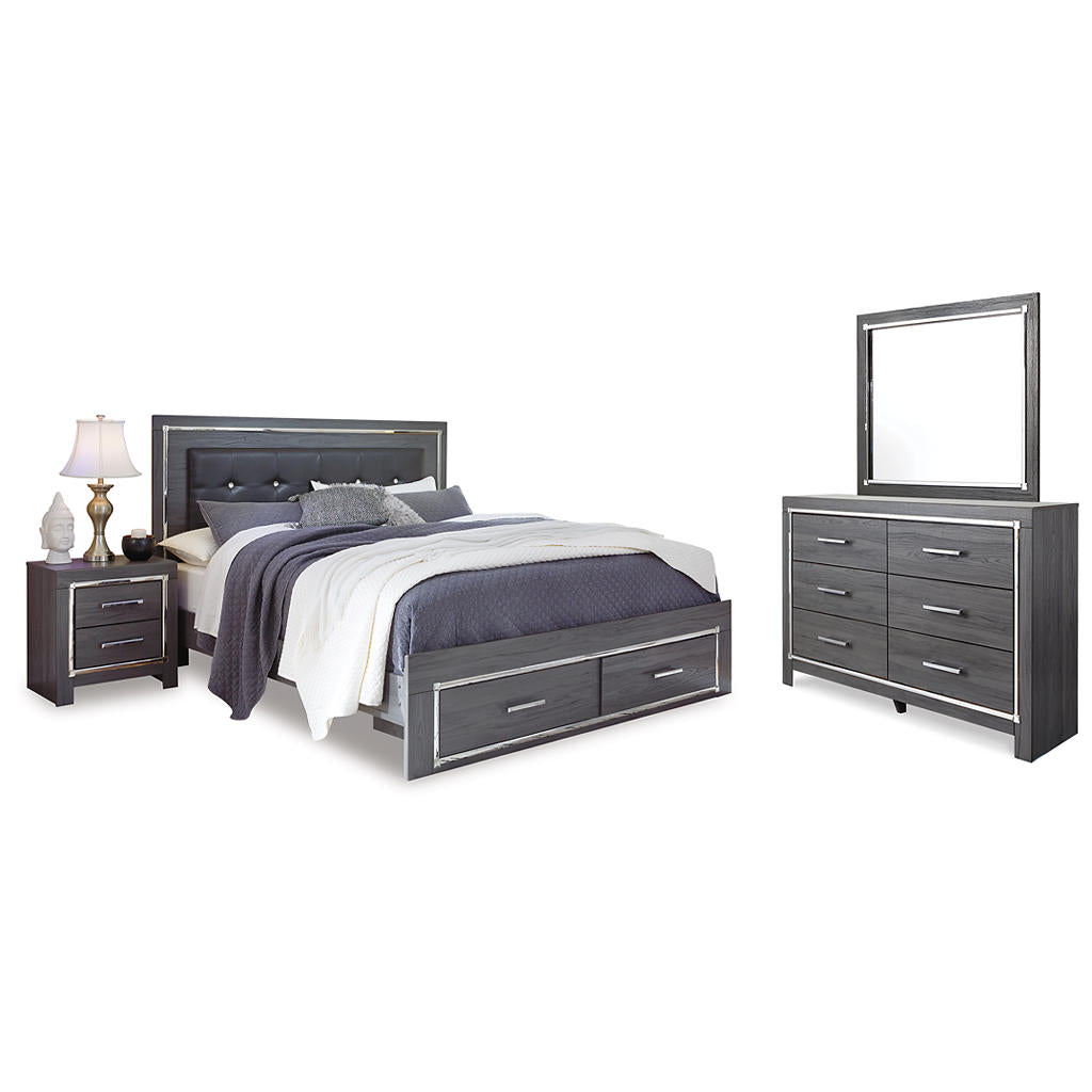 Lodanna King Upholstered Storage Bed, Dresser, Mirror, Nightstand Signature Design by Ashley® Uncategorized