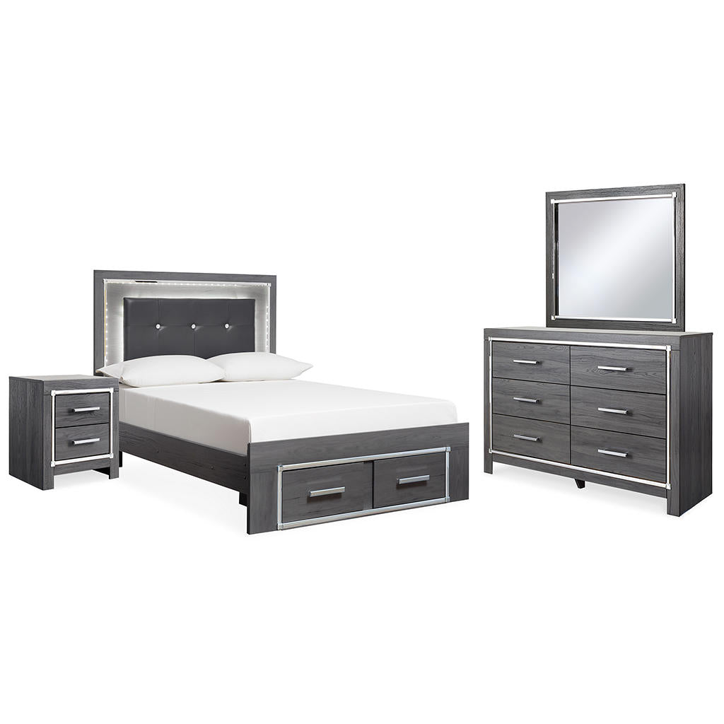 Lodanna Full Upholstered Storage Bed, Dresser, Mirror, Nightstand Signature Design by Ashley® Uncategorized