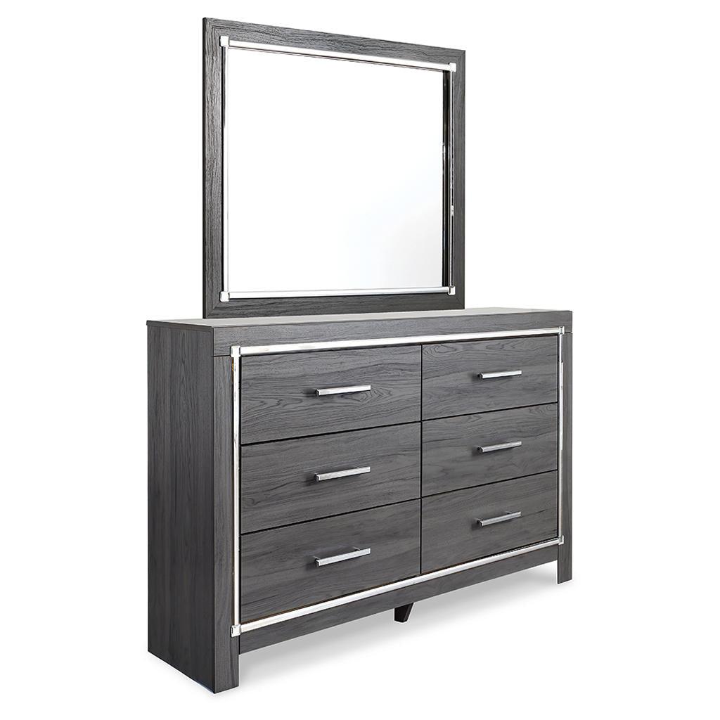 Lodanna Dresser and Mirror Set — Gray with Chrome-Tone Sparkle Signature Design by Ashley® Bedroom