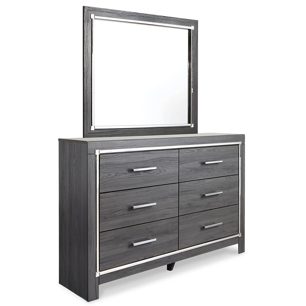 Lodanna King Upholstered Storage Bed Suite — Mirrored Dresser Set Signature Design by Ashley® Uncategorized