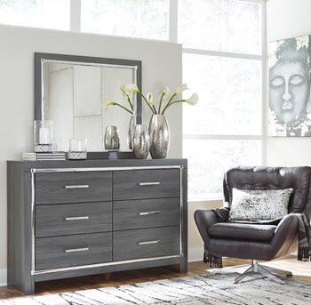 Lodanna Dresser and Mirror Set — Gray with Chrome-Tone Sparkle Signature Design by Ashley® Bedroom