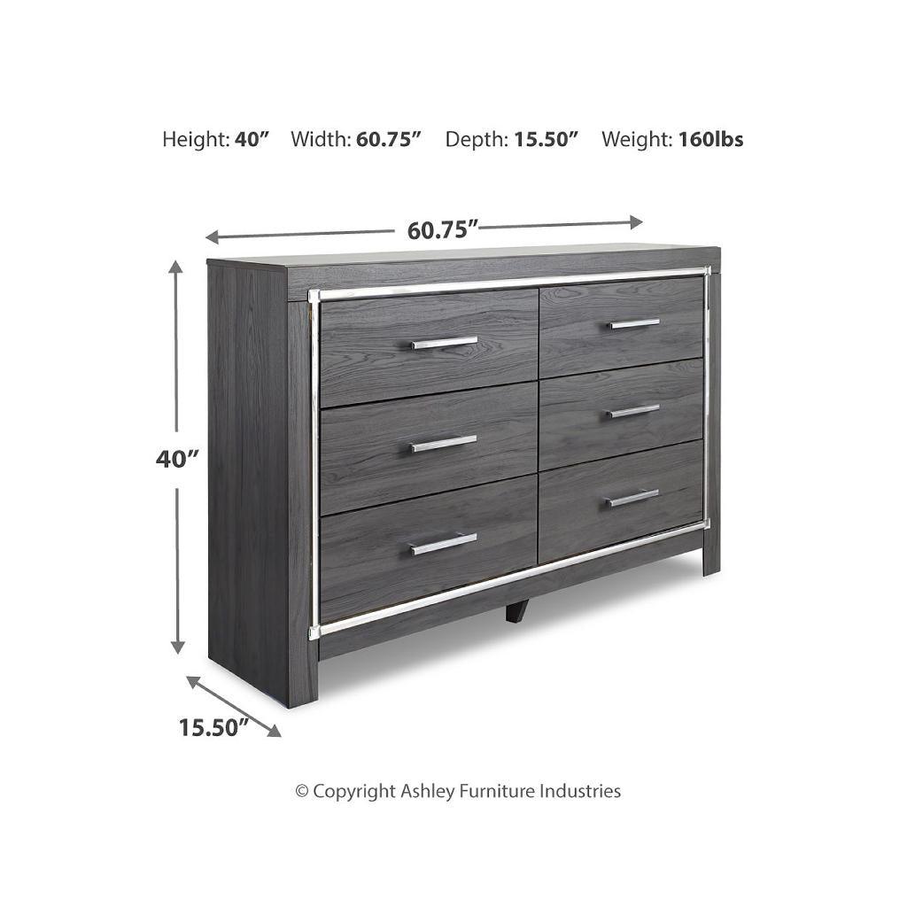 Lodanna Queen Panel Bed and Dresser Set — Gray LED Duo Signature Design by Ashley® Uncategorized
