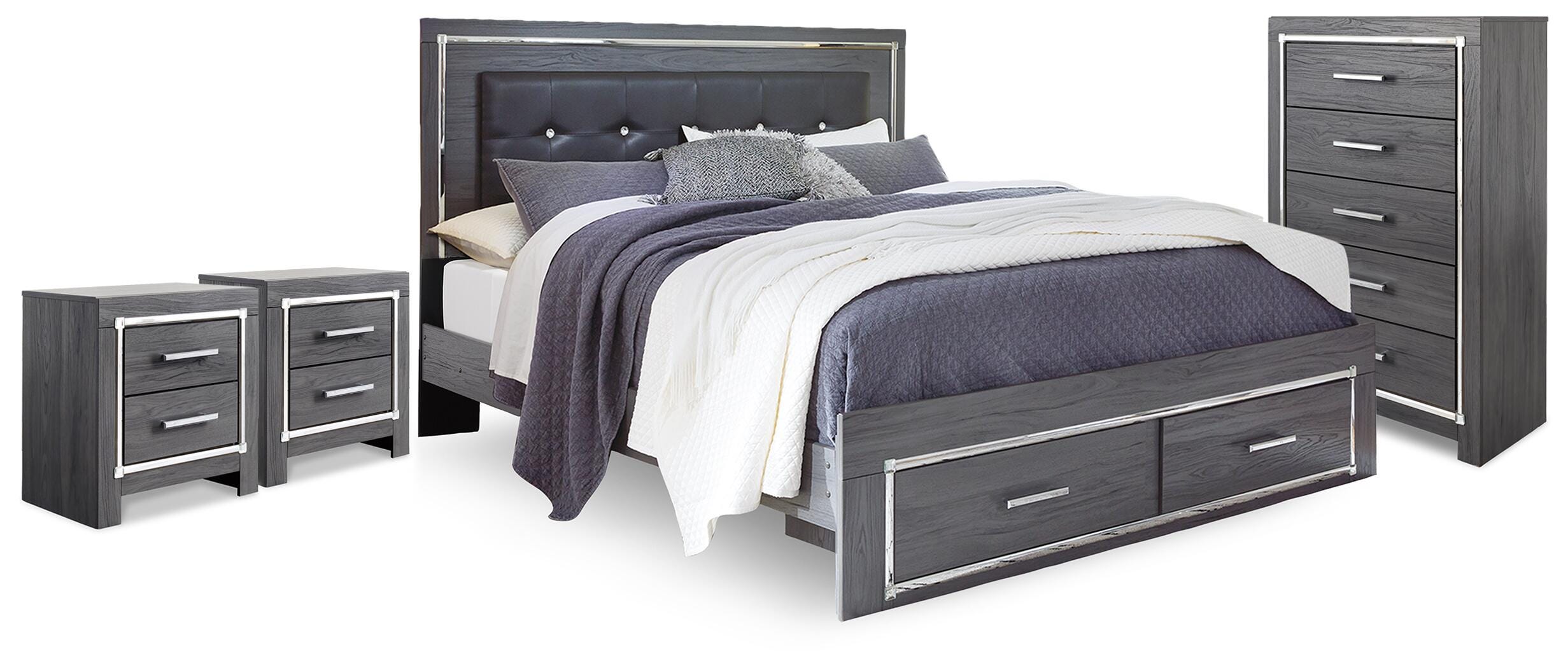 Lodanna King Storage Bed, Chest and 2 Nightstands — 4-Piece Signature Design by Ashley® Bedroom
