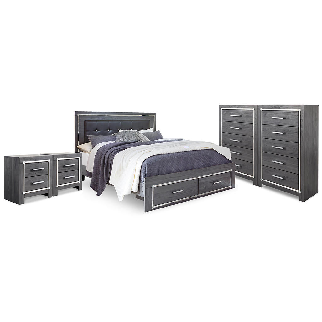 Lodanna King Storage Bed, 2 Chests and 2 Nightstands Signature Design by Ashley® Uncategorized