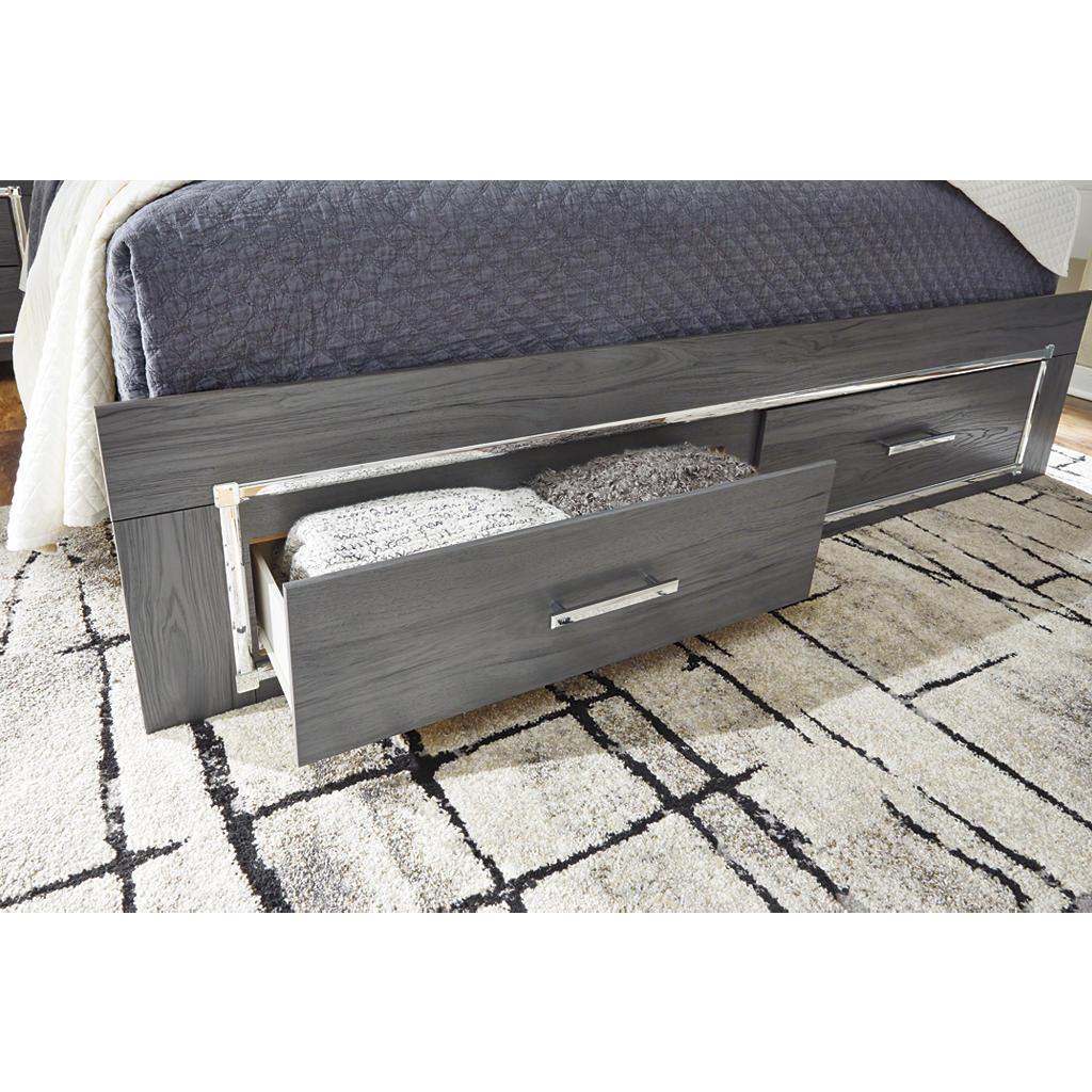 Lodanna Queen Storage Bed and Nightstand Set — Gray LED Pair Signature Design by Ashley® Uncategorized