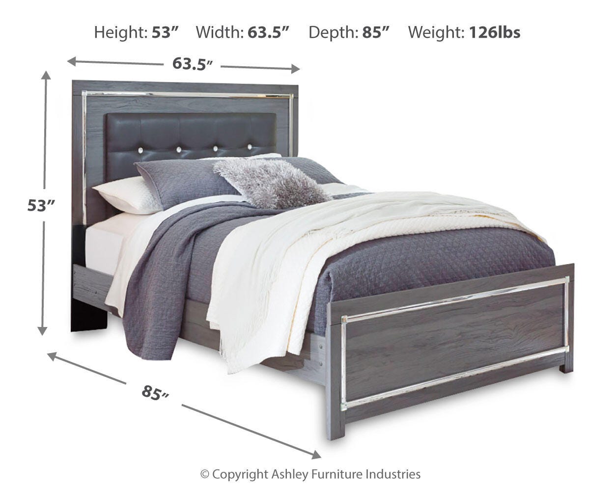 Lodanna Queen Upholstered Panel Bed, Dresser and Mirror Signature Design by Ashley® Bedroom