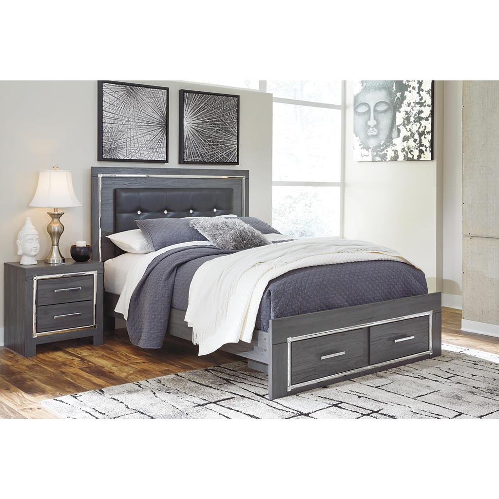 Lodanna Queen Storage Bed and Nightstand Set — Gray LED Pair Signature Design by Ashley® Uncategorized