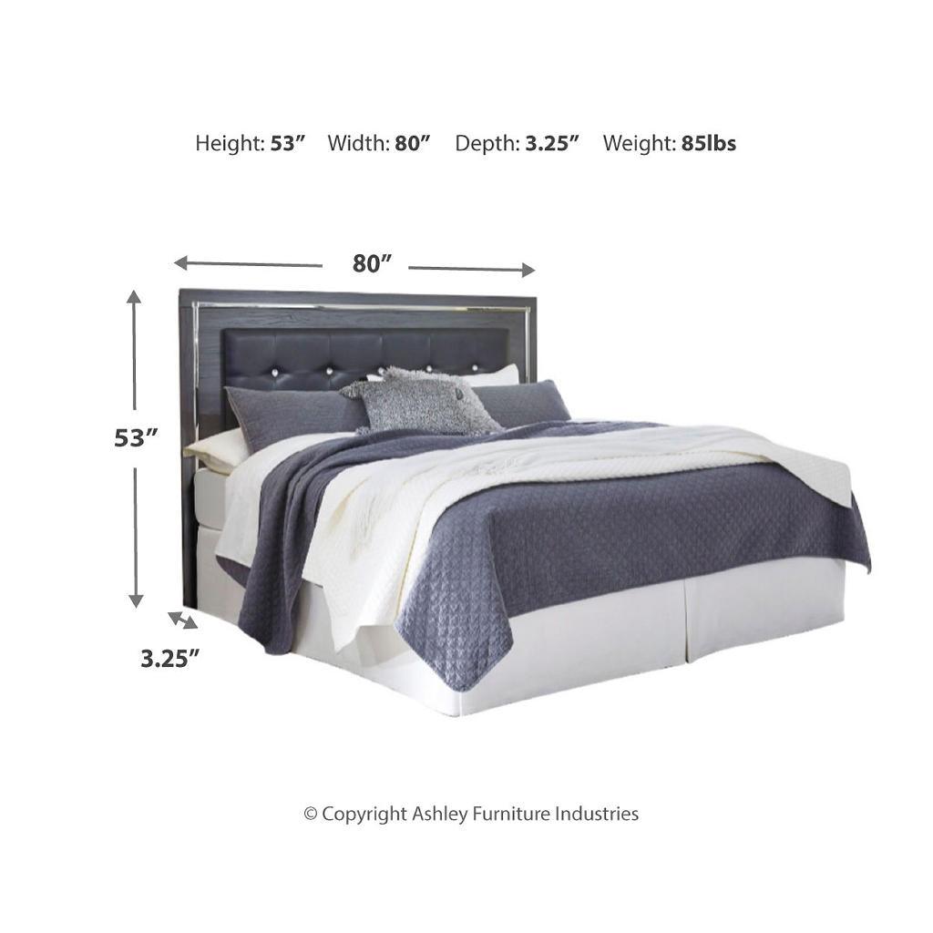 Lodanna King/Cal King Upholstered Panel Headboard — LED Gray Signature Design by Ashley® Bedroom