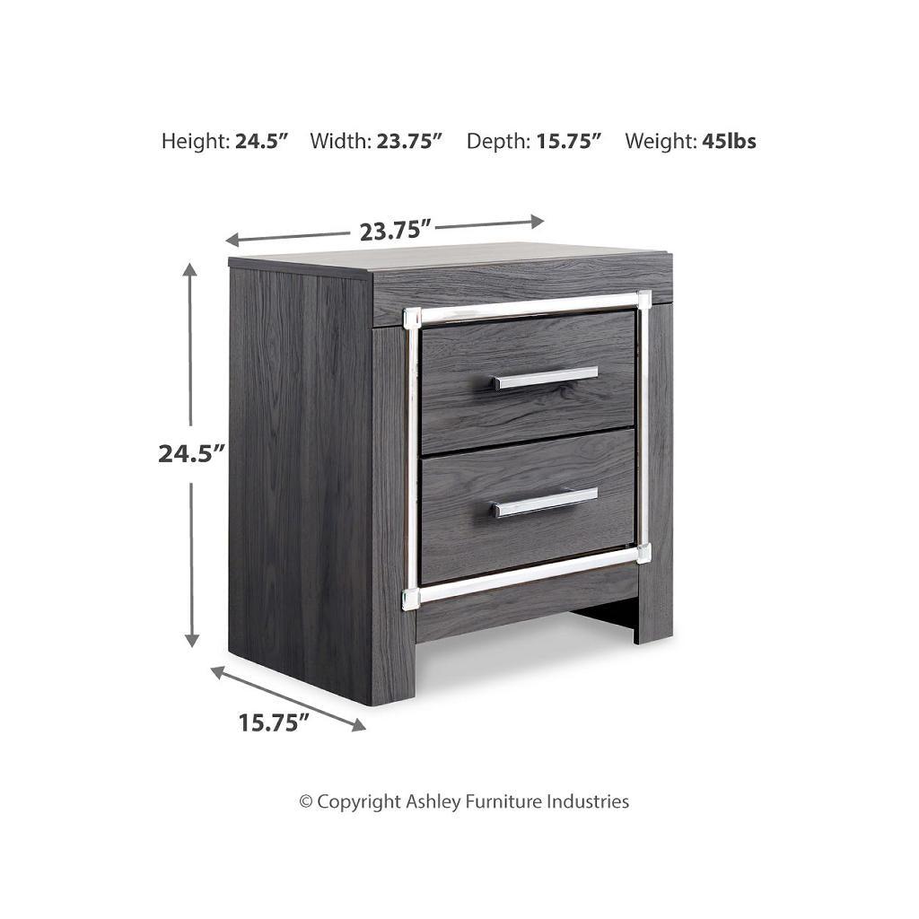 Lodanna Queen Storage Bed and Nightstand Set — Gray LED Pair Signature Design by Ashley® Uncategorized