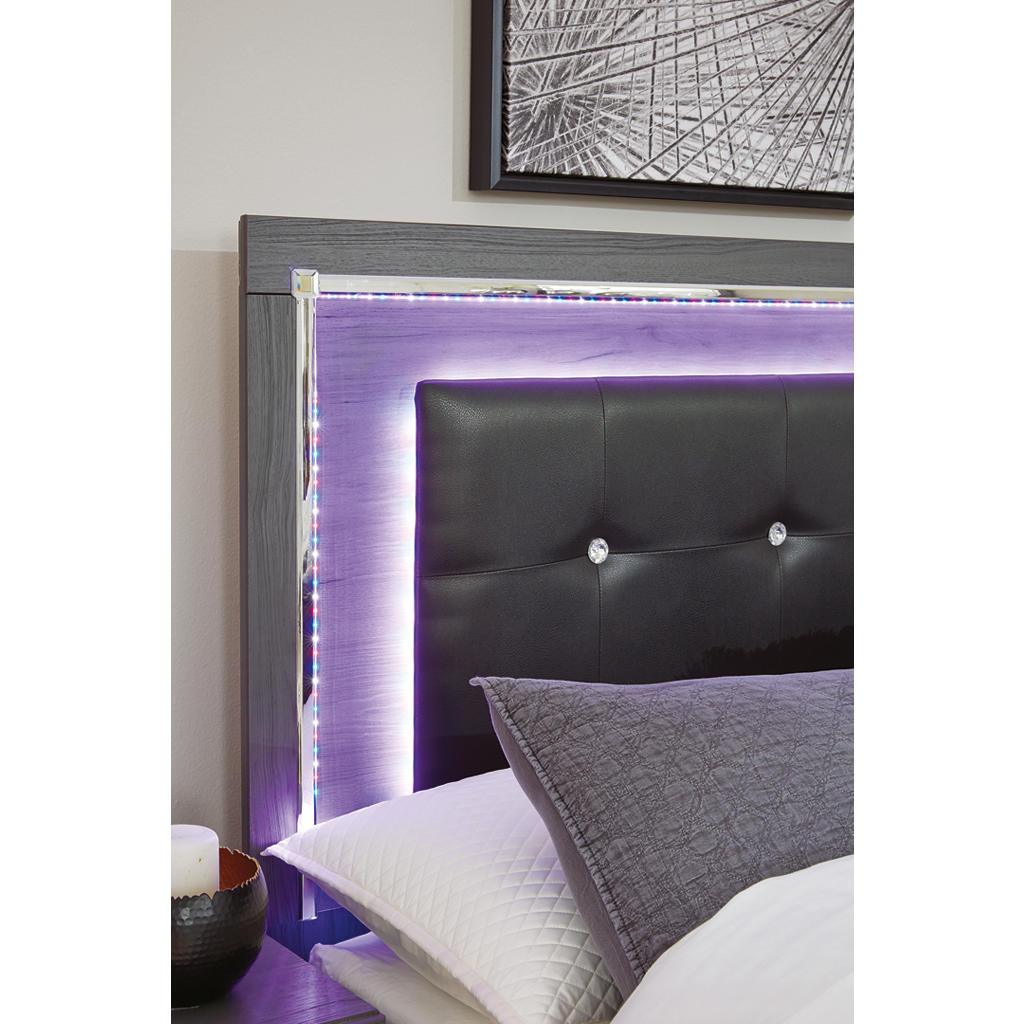 Lodanna King/Cal King Upholstered Panel Headboard — LED Gray Signature Design by Ashley® Bedroom