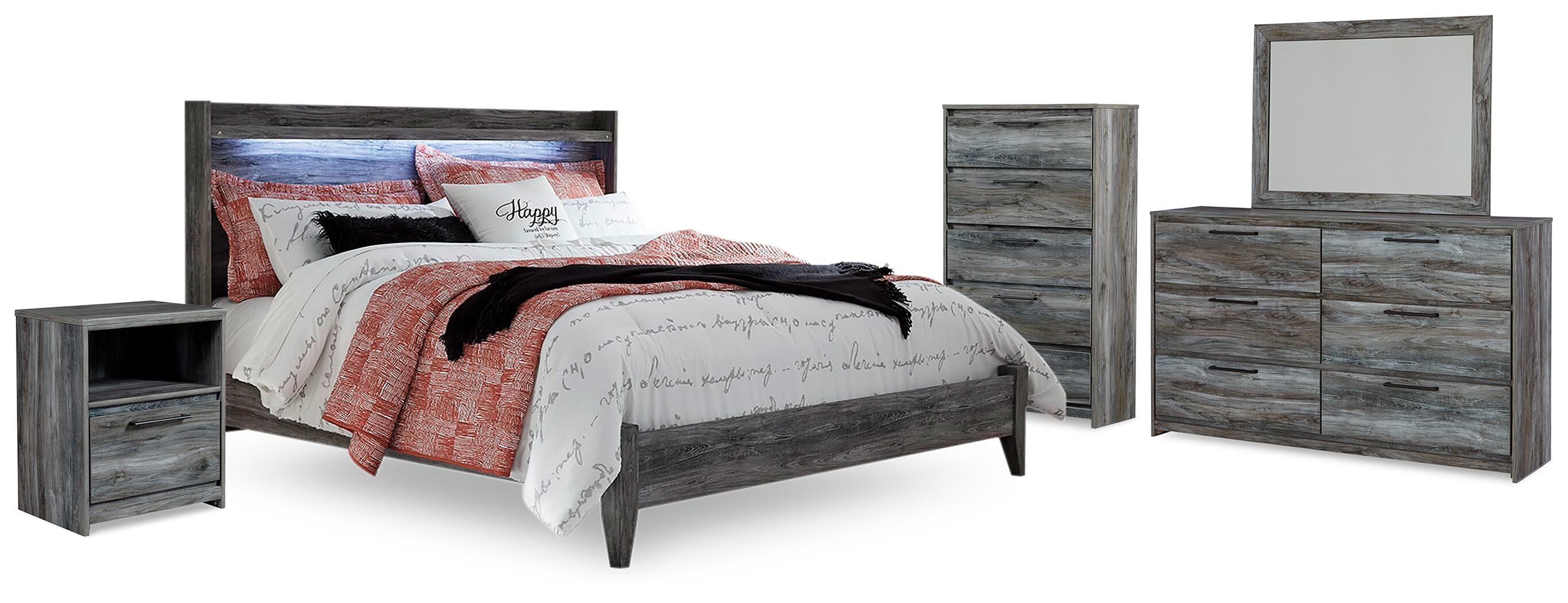 Baystorm King Panel Bed 5-Piece Set — Dresser, Mirror, Chest Signature Design by Ashley® Bedroom