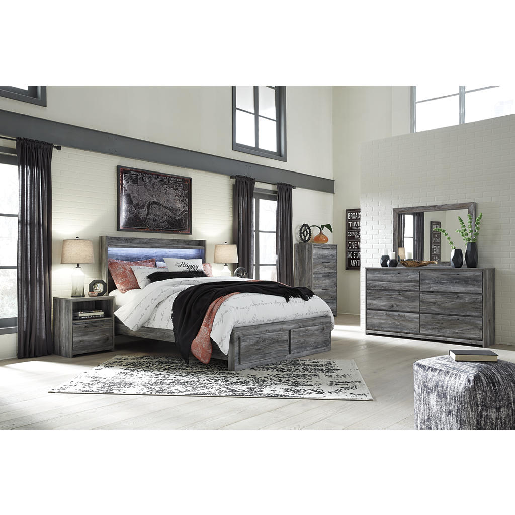 Baystorm Queen Panel Storage Bed, Dresser, Mirror, Chest and 2 Nightstands Signature Design by Ashley® Uncategorized