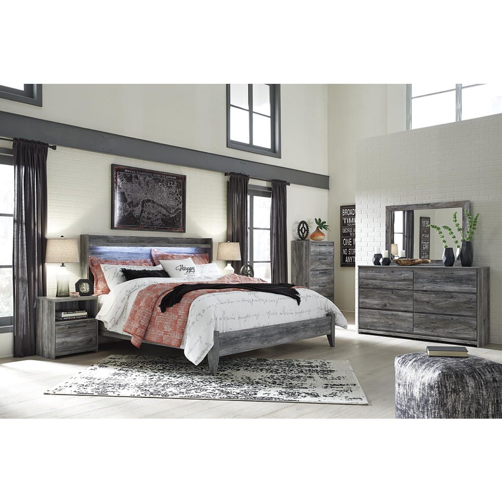 Baystorm King Panel Bed, Dresser, Mirror, Chest and 2 Nightstands Signature Design by Ashley® Uncategorized
