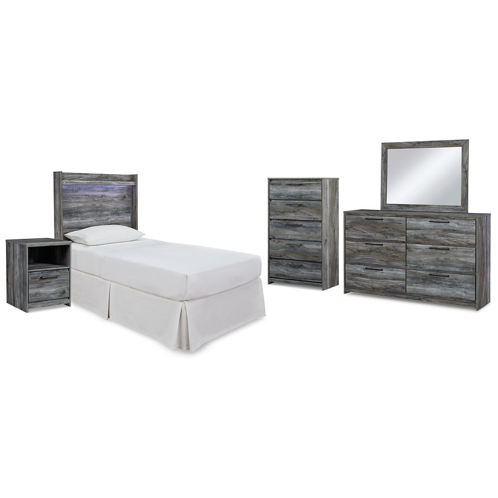 Baystorm Twin Panel Headboard Bed, Dresser, Mirror and Nightstand Signature Design by Ashley® Uncategorized