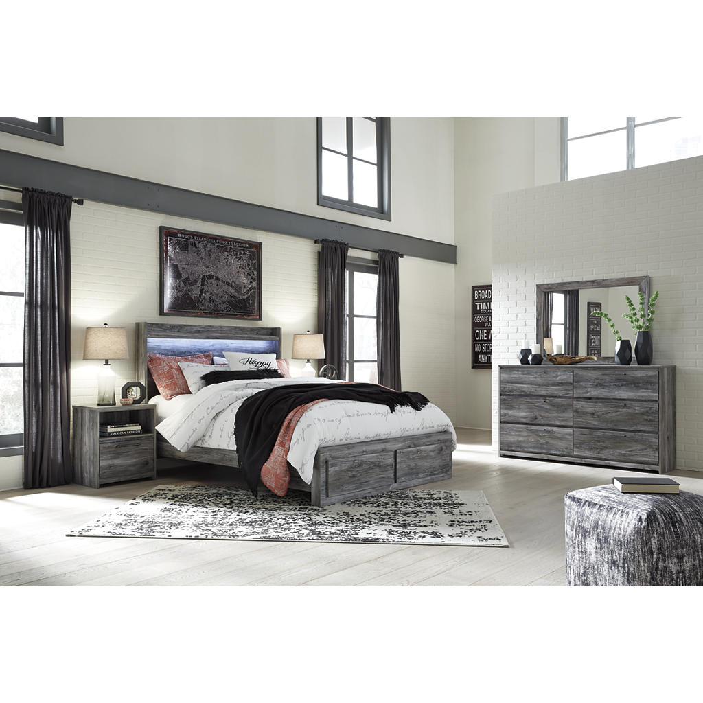 Baystorm Queen Panel Storage Bed with Mirrored Dresser and Nightstand Signature Design by Ashley® Uncategorized