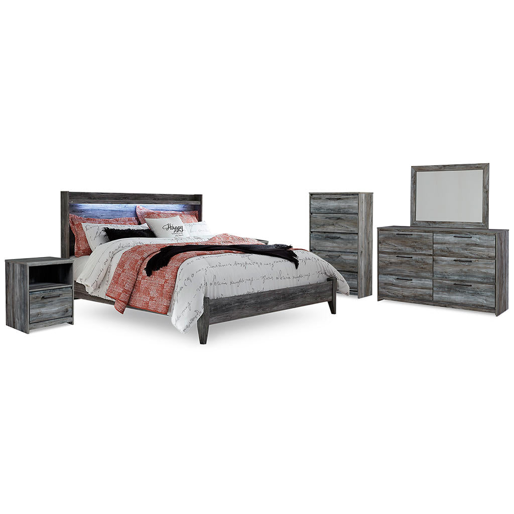 Baystorm King Panel Bed, Dresser, Mirror, Chest and 2 Nightstands Signature Design by Ashley® Uncategorized
