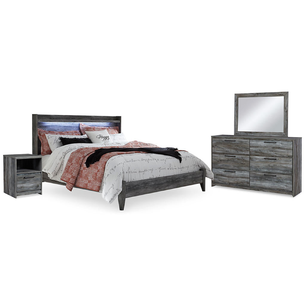 Baystorm King Panel Bed, Dresser, Mirror, and Nightstand Signature Design by Ashley® Uncategorized