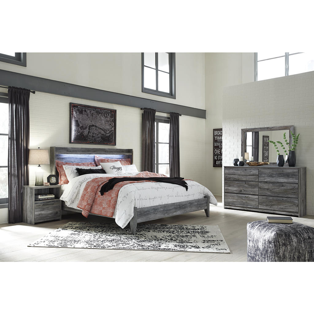 Baystorm King Panel Bed, Dresser, Mirror, and Nightstand Signature Design by Ashley® Uncategorized