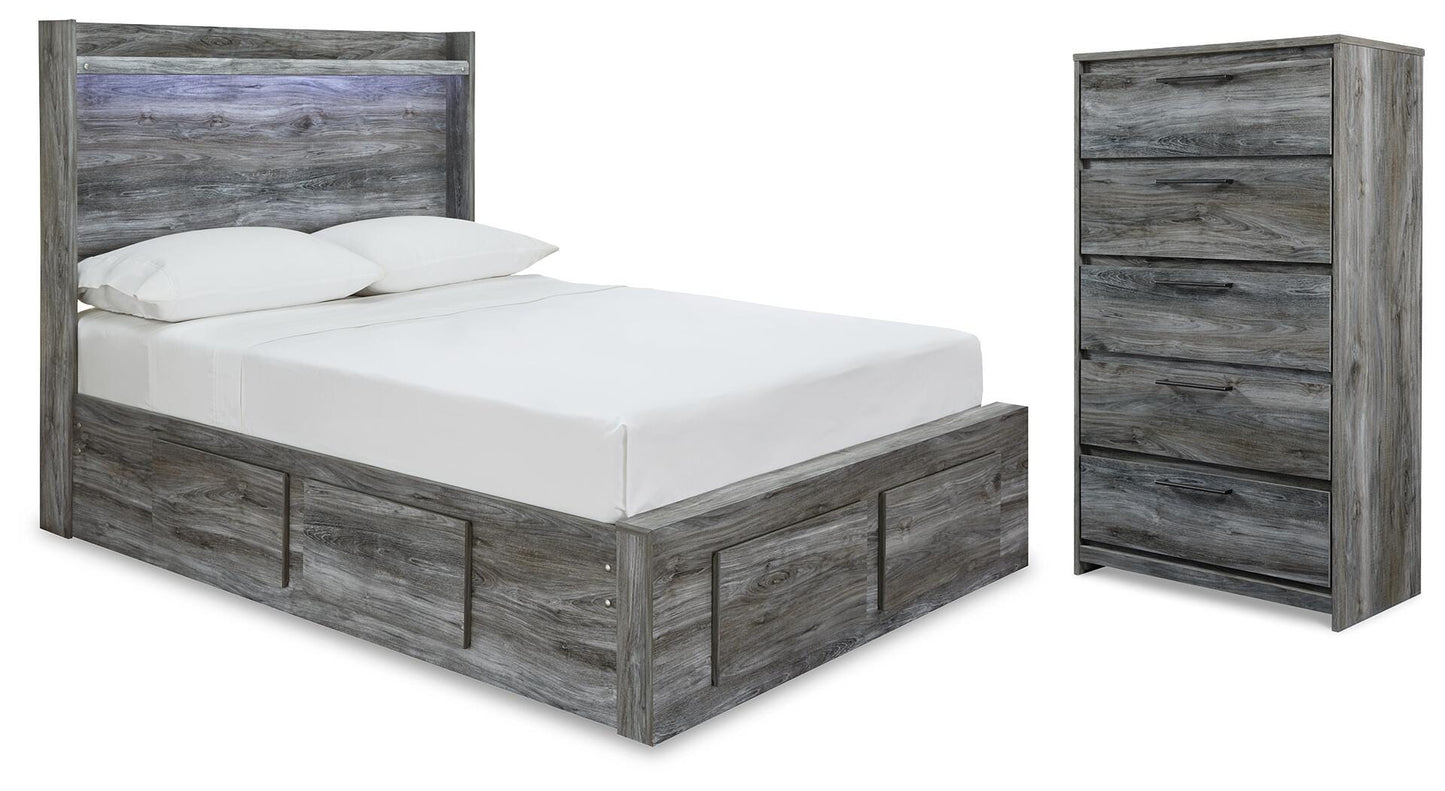 Baystorm Full Storage Bed and Chest — Gray, Double Underbed Signature Design by Ashley® Bedroom