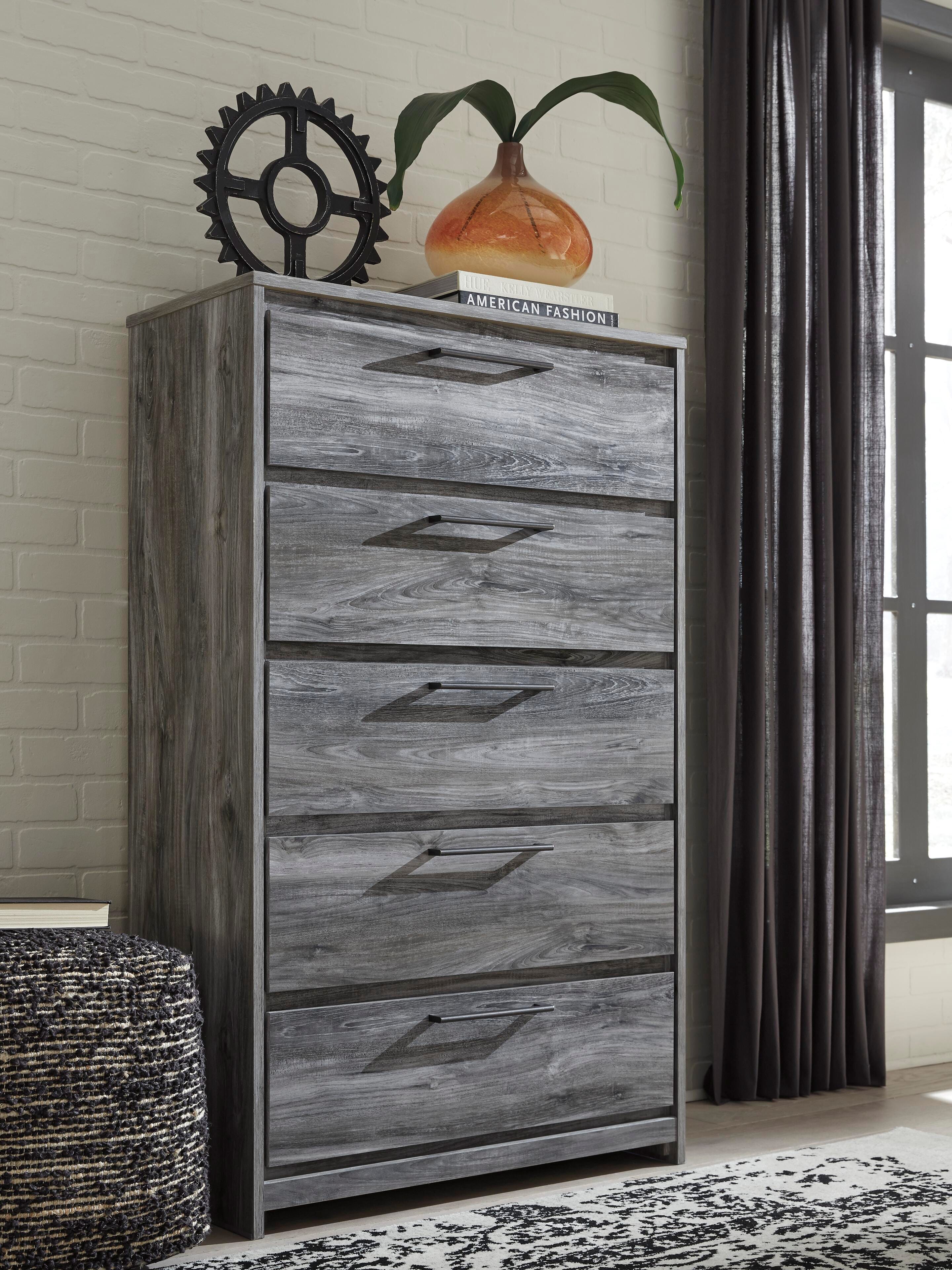 Baystorm Twin Panel Bed, Dresser, Mirror and Chest