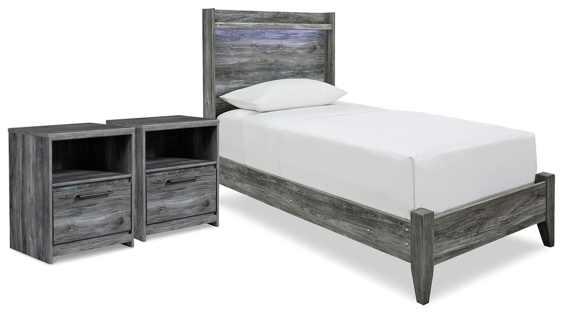 Baystorm Twin Panel Bed and 2 Nightstands — 3-Piece Set Signature Design by Ashley® Bedroom
