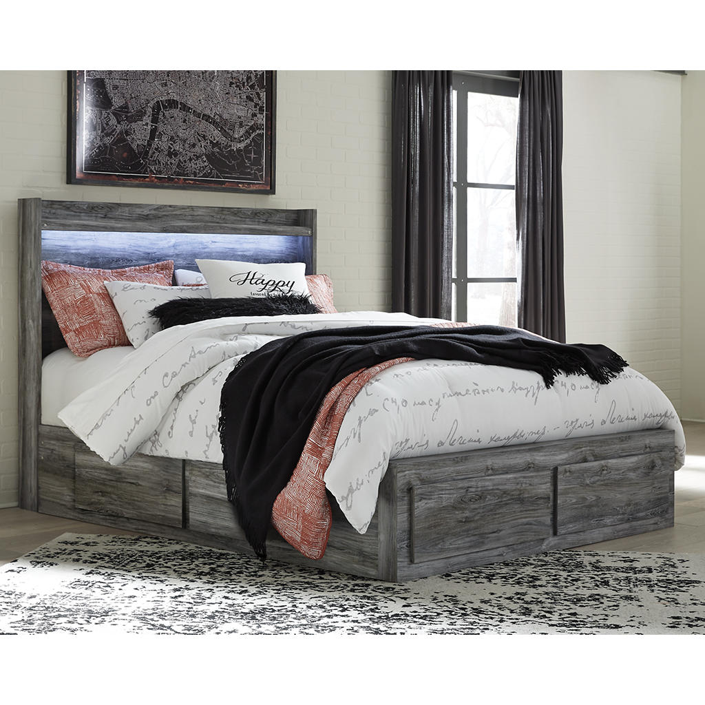 Baystorm Queen Panel Bed with 2 Side Storage, Dresser, Mirror, and Nightstand Signature Design by Ashley® Uncategorized