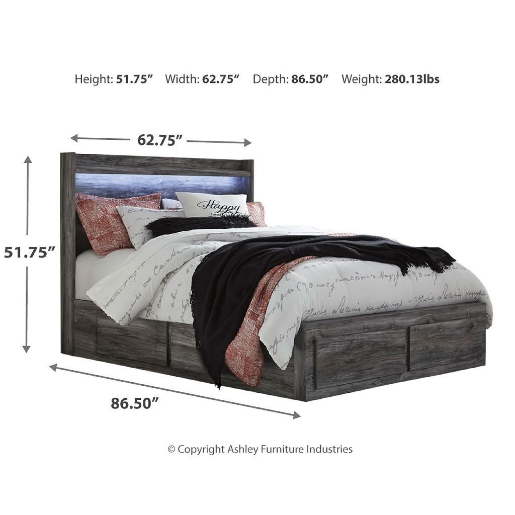 Baystorm Queen Panel Bed with 2 Side Storage, Dresser, Mirror, and Nightstand Signature Design by Ashley® Uncategorized