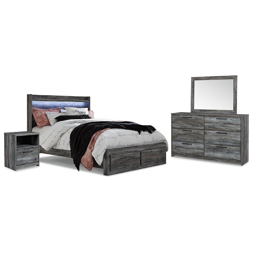 Baystorm Queen Panel Storage Bed with Mirrored Dresser and Nightstand Signature Design by Ashley® Uncategorized
