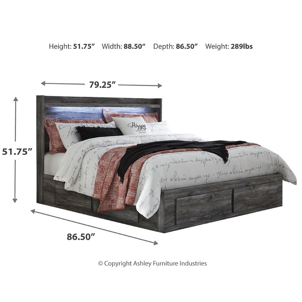 Baystorm King Panel Storage Bed with Mirrored Dresser and Nightstand Signature Design by Ashley® Uncategorized