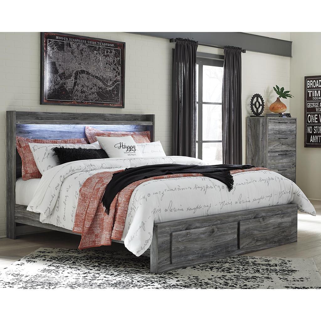 Baystorm Bedroom Set (B37) — King panel storage bed and chest Signature Design by Ashley® Uncategorized