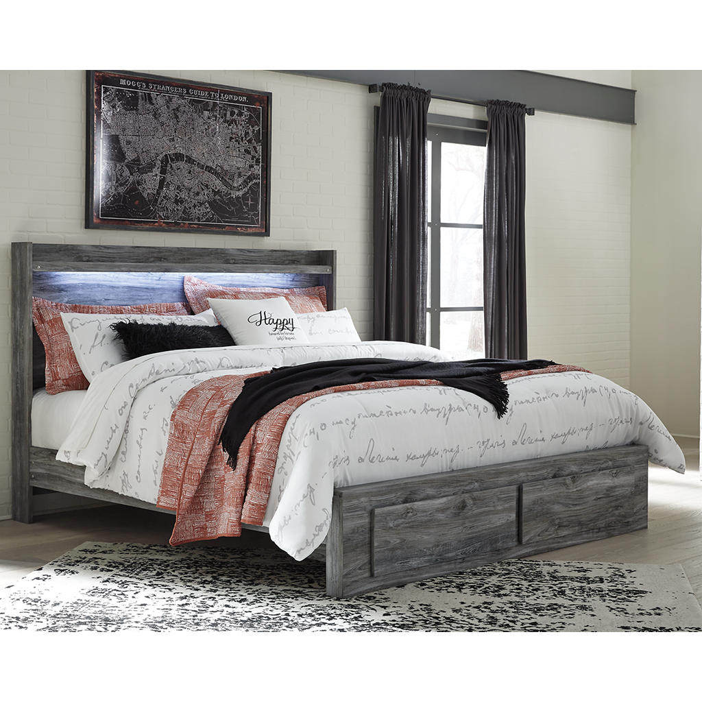 Baystorm King Panel Storage Bed with Mirrored Dresser and Nightstand Signature Design by Ashley® Uncategorized