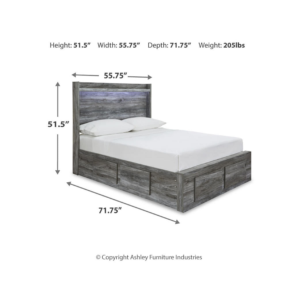 Baystorm Full Panel Bed with 4 Storage Drawers Signature Design by Ashley® Storage